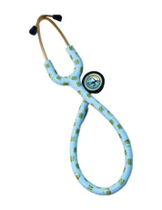 Étui à stéthoscope Baby Yoda sur fond blanc