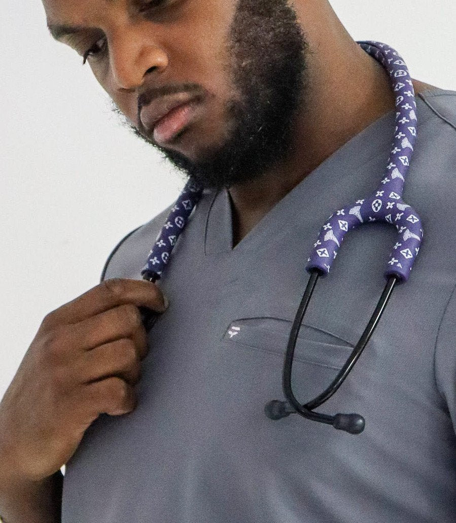 Étui à stéthoscope Medical Blues porté