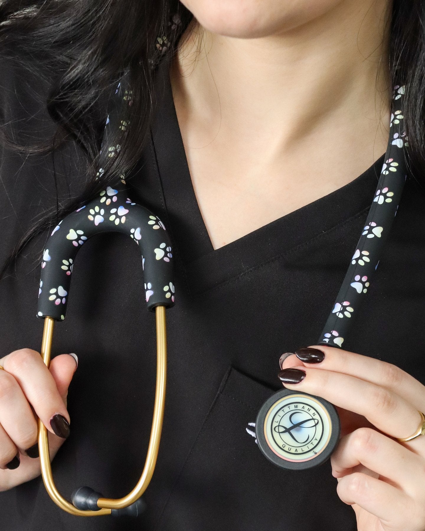 Étui à stéthoscope Paw to Paw porté